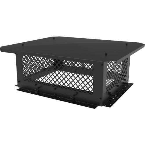 Chimney Cap, 18 x 22 Chimney Cover, Chimney Rain Caps, Adjustable Fireplace Chimney Caps for Outside to Fit Existing Clay Flue Tile Sizes, Black