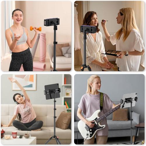 XXZU 72in Tablet Floor Stand Tripod, Aluminum Tablet Stand Holder for iPad