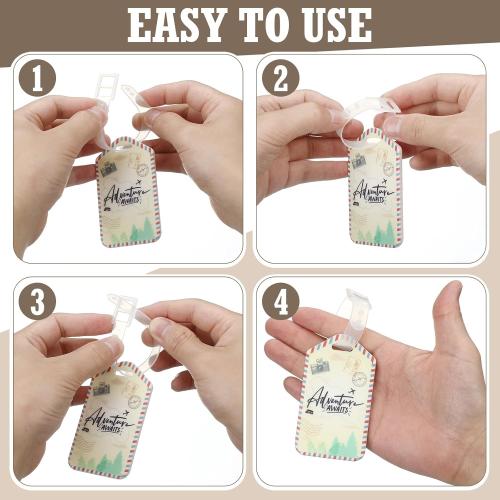 Kajaia 12 Pcs Let the Adventure Begin Luggage Tag Baggage Tags Identifiers Travel Bag Tags for Luggage Name ID Label for Suitcases Men Women Funny Wedding Guests Birthday Gifts