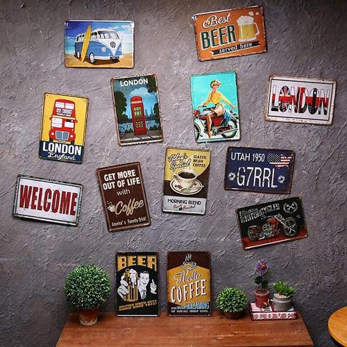 Clint Eastwood Tin Sign Wall Art For Man Cave,Art Poster For Bar Pub Garage Kitchen Garden Bathroom Office Home,8x12 inch 2 pack