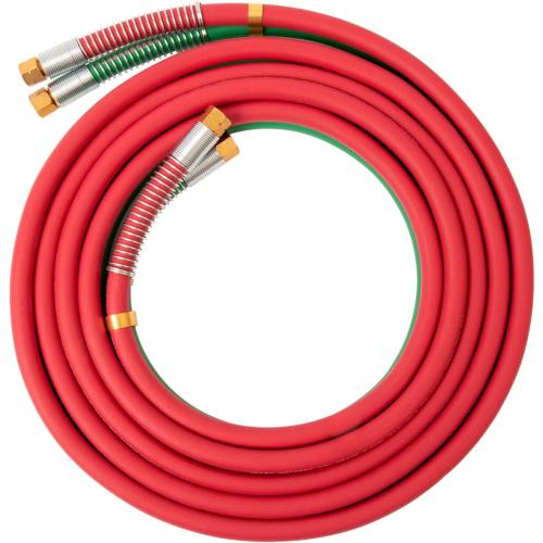 SPARC 3/16 Grade T Cutting Torch Hose - Oxy Acetylene Hose for Welding Gas - B Fittings   Strain Relief Set 1YR USA Warranty (25 Feet)