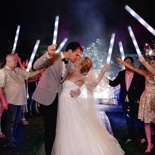 LED Foam Glow Sticks | 18.9 INCH Bulk Glow Sticks | LED Light Sticks | Light-Up Sticks for Concerts, Weddings, Raves, Carnivals, Halloween, Birthdays, and More!