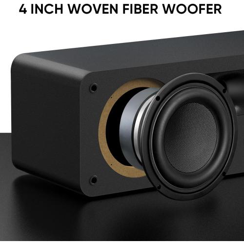 Saiyin Center Channel Speaker,Dual 4-Inch Woofers and Silk Tweeter, Crystal-Clear for Home Theater Dialogue,Passive, Wall Mountable, Single