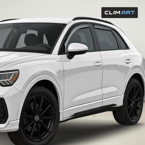 CLIM ART in-Channel Incredibly Durable Rain Guards for Audi Q3 2019-2026, Original Window Deflectors, Vent Window Visors, Vent Deflector, 4 pcs. - 619101