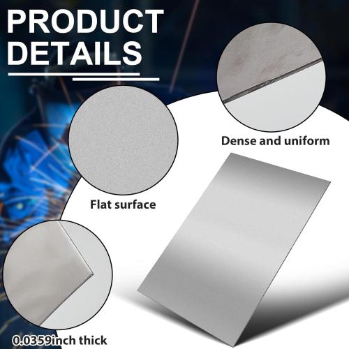 Blulu 1 Pcs 20 Gauge Steel Sheet Metal 36 x 24 Inch 1008 Carbon Cold Rolled Steel Unpolished (Mill) Finish Stock Metal Flat Sheets for DIY Projects Industrial