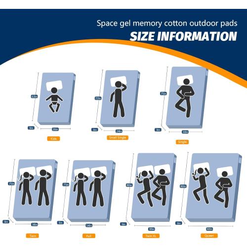 Self Inflating Sleeping Pad, 4in Ultra-Thick Foam Camping Mattress with Air Pump Sack, Sleeping Mat for Adults Inflatable Camping Pad Mattress, Single Cot Bed, Travel, Car, Tent, Home