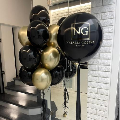 Black Gold Balloons, 50pcs 12 inch Gold Black Balloons Kit, Black Latex Balloons for Birthday, New Year,Wedding, Graduation Party Decorations