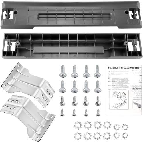 SKK-7A SKK-8K Stacking Kit Fit for Samsung Washer & Dryer 27 Inch Front Load Laundry by Techecook - 2026 UPGRADED Samsung laundry stacking kit Replaces for SKK-7A SK-5A SK-5AXAA SKK8K