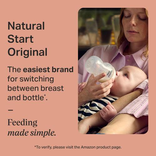 Tommee Tippee Natural Start Newborn Baby Bottles, 5 oz, with Slow Flow Breast-Like Nipples for A Natural Latch, Self-Sterilizing and BPA Free, Cowboy Theme, Pack of 2
