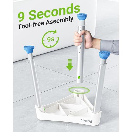 Space-Saving Triangular Shower Chair for Inside Shower, FSA/HSA Eligible 400 lbs Adjustable Shower Stool for Elderly and Disabled, Non-Slip Bathtub Chair with Stable-Bracing, Tool-Free Assembly, White