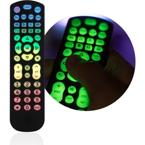 GE Color Select Backlit Buttons Universal Remote Control, Samsung TV Remote Control Replacement, Samsung Remote Control for Smart TV, Roku Remote Replacement, Vizio, LG TV, Sony, 4-Device, Black 44220