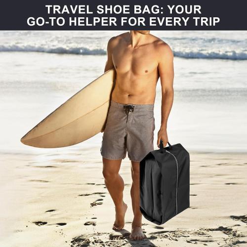 Shoe Bags for Travel, 6 Pack Extra Durable Travel Shoe Bags for Storage and Packing, Reusable Water-proof Shoe Bag with Smooth Zipper, Portable Travel Essentials