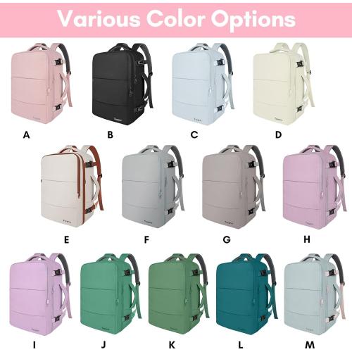 Taygeer Travel Backpack for Women, Carry On Backpack with USB Charging Port & Shoe Pouch, TSA 15.6inch Laptop Mochila Flight Approved, Nurse Bag Casual Daypack for Weekender Business Hiking, Pink