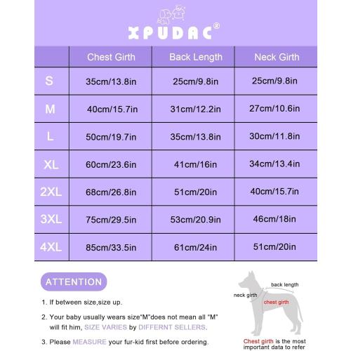 XPUDAC 4 Pieces Fleece Dog Sweaters Vest Winter Warm Dog Clothes for Small Medium Large Dogs Girl Soft Pullover Doggie Sweatshirt Puppy Cold Weather Jacket, 510-vest-L