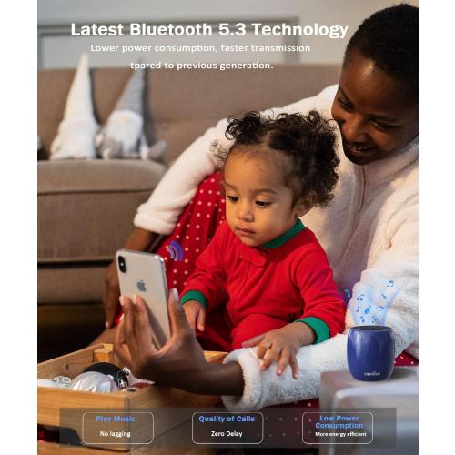 Small Speaker, Bluetooth Speaker with 360°HD Stereo Sound and Robust Bass, Mini Speakers with Hands-Free Call, IP67 Waterproof, Portable Speakers for Shower, Room, Car, Trip, Ideal Gift for Men, Women
