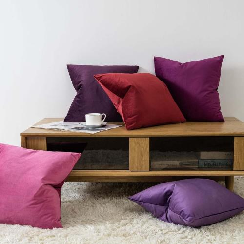 JUSPURBET Decorative 20x20 Pillow Covers Set of 2 Velvet Throw Pillow Covers for Couch Sofa