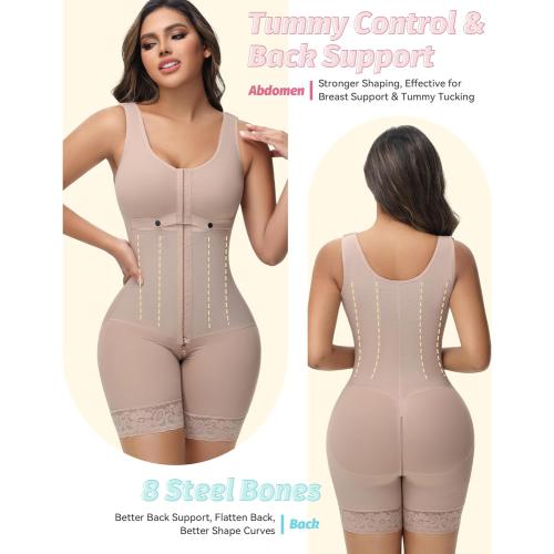 SHAPSHE Fajas Colombianas Moldeadoras Full Body Shaper Postparto Post Surgery Stage 2/3 Tummy Control Compression Garment Large