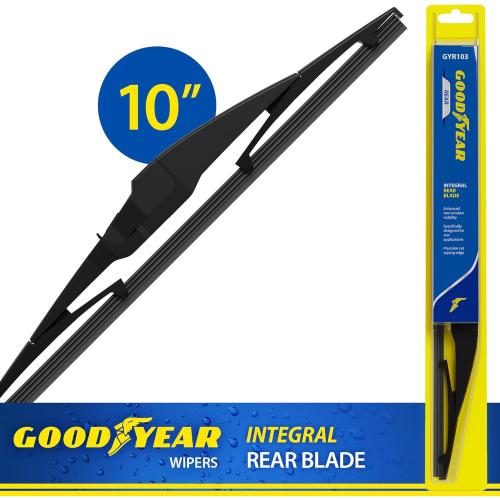 Goodyear Rear 10 Integral Rear Wiper Blade with Polymer Hard Shell Frame, Replacement Rear Window Wiper Blade for Integral Wiper Arms, Pack of 1