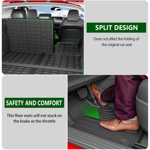 Floor Mat Compatible with 23-25 Mazda CX50 Cargo Mat Trunk Mat Backrest Mat Cargo Liner Replacement for 2023-2025 Mazda CX-50 Accessories (Cargo Mat Backrest Mat Floor Mat)