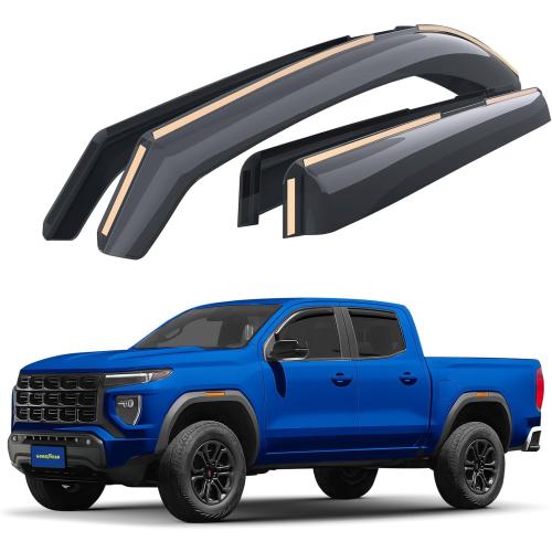 Goodyear Shatterproof side Window Deflectors, Rain Guards, Window Visors for Cars, Vent Deflector, Car Accessories