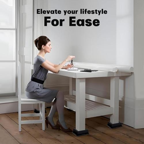 Bed Risers 2 Inch Heavy Duty,Oversized Couch Risers, Extra Wide Furniture Risers for Sofa Table Desk Headboard Chair Lifting,Rectangle Risering Blocks Support 6000 lbs(8 Pack Black)