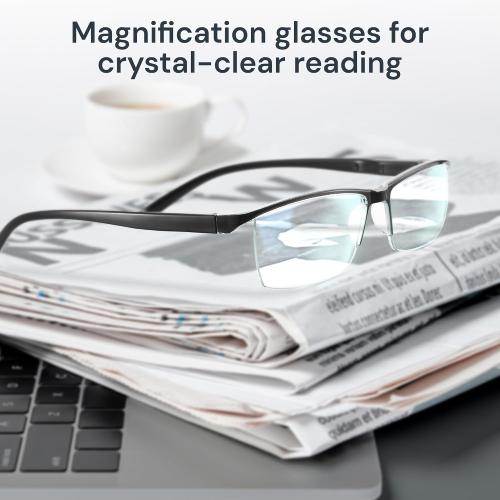 Gaoye 6 pack 2.75 Executive Style Reading Glasses Men - Durable Readers with Blue Light Filtering- Comfortable Fit with TR90 Frames