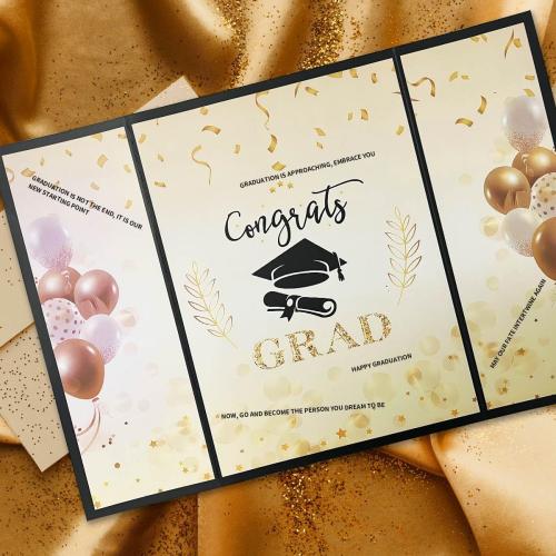 Black Gold Graduation Party Decorations Book,Class of 2025 Congratulations Graduates Signature Guest Book for Congrats Graduation Gifts Party Supplies