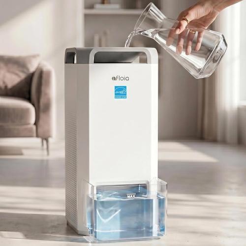 Afloia 1000ml/h Mist Free Humidifier and Air Purifier in One for Bedroom | Evaporative Humidifier Combo, 4-Way Airflow, Top Fill Design, Quiet Sleep Mode, Up to 20H Runtime, Auto Humidity Control