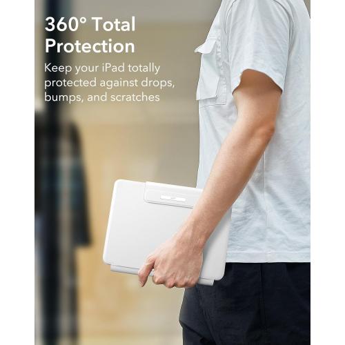 ESR for iPad Air 11 inch Case with Keyboard M4/M3/M2 (2026/2025/2024), iPad Pro 11 & Air 5/4th Magic Keyboard Case, Easy-Set Floating Cantilever Stand, Precision Multi-Touch Trackpad, White