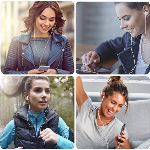 [2 Pack] WEIZY Aux Earbuds/Earphones, Vize 3.5mm Wired Headphones Noise Isolating Earphones Volume Control & Built-in Microphone Compatible with iPhone/Samsung/Android/MP3/MP4