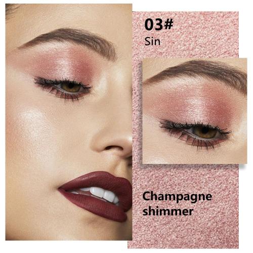 Kaely Dusty Pink Champagne Shimmer Single Eyeshadow Makeup, Rose Gold Neutral Powder Matte Eye Shadow for Older Women, Monochrome Eye Shadow Palette Pigmented Waterproof, Lightweight Blendable, 03