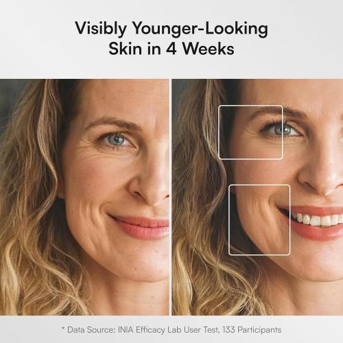 INIA Red Light Therapy Mask for Face, Glow Wireless LED Face Mask Light Therapy with Near-Infrared Red Light (NIR), Rechargeable and Ergonomic Design for Home & Travel