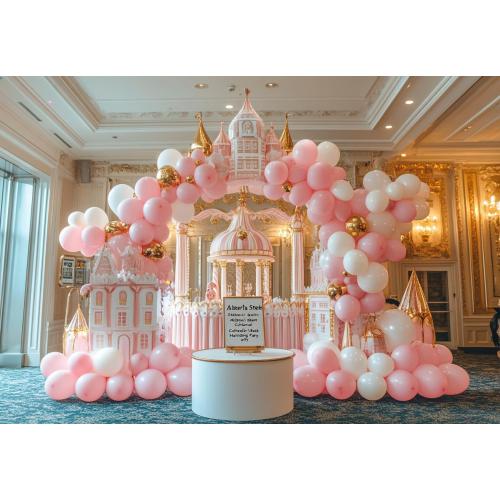 Bezente Pastel Pink Latex Party Balloons - 100 Pack 12 inch Round Helium Light Pink Bridal Pink Balloons for Wedding Bridal Shower Gender Reveal Birthday Party Decoration