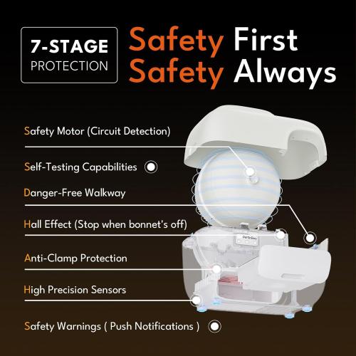 Color White PetSnowy Self-Cleaning Automatic Cat Litter Box with Odor Control TiO2 System, Robot Litter Box with Auto-Packing, App Control, Large Cats & Multiple Cats (2025 Premium Version)