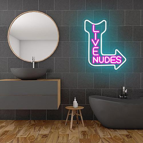 Live Neon Signs, Music LED Neon Light for Wall Decor,Music Studio Light up Sign for Wall Decor Beer,Bar,Bedroom,Party,Club