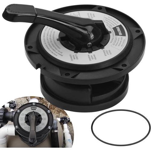 SPX0714BA Key Cover and Handle Assembly Replacement Fits Hayward Multiport Valve SP0714T SP0714A SP0714G11 SPX714BS 601665, Black Pool Filter Valve Part