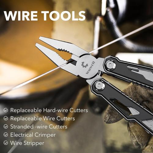 Multitool with Safety Locking,16-in-1 Multi Tool Stainless Steel Pocket Knife Set with Pliers, Upgrade Camping Tool Gifts for Men,for Survival, Camping, Hiking, Outdoor 6 Pcs