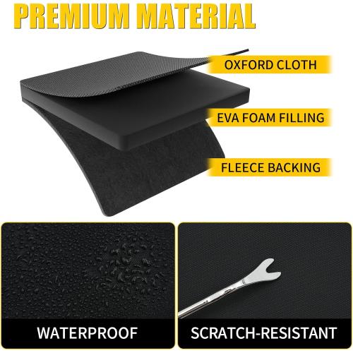 Tailgate Bike Pad Compatible with Ford F150 55'' Truck Tailgate Cover Hold Up to Five Bicycles with 2 Tool Pockets Non-Slip Waterproof Protection Transport Pad for F-150 Accessories