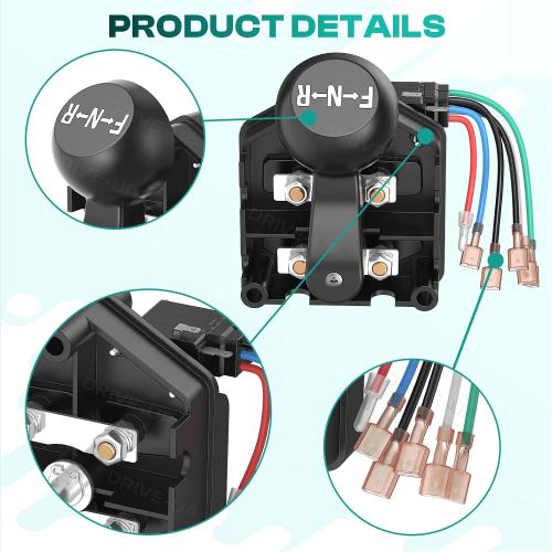 DRIVE UP 48V Club Car DS Forward Reverse Switch, Club Car Forward Reverse Switch Assembly with Handle and Micro Switch for Club Car DS 1996-Up Golf Carts, OEM 101753005 1012987