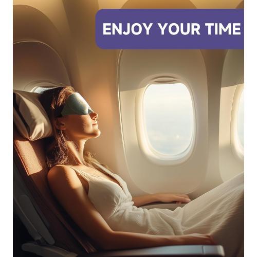 Mavogel Cotton Sleep Eye Mask - Updated Design Light Blocking with Adjustable Nose Bridge, Soft and Comfortable Night Eye Mask for Men Women, Eye Blinder for Shift Work, Includes Travel Pouch, Grey