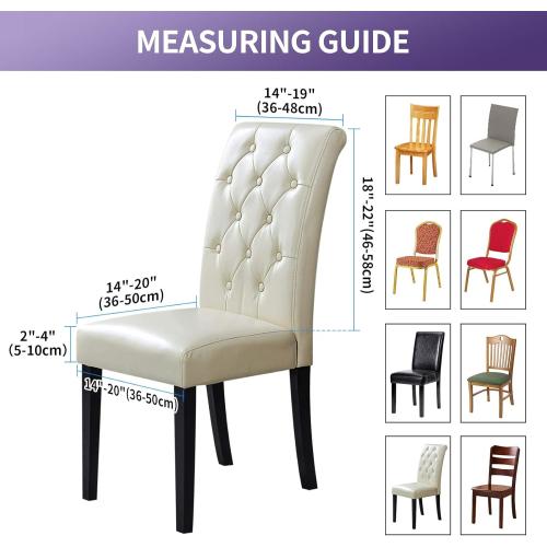 Joccun Chair Covers for Dining Room Set of 4,Dining Chair Slipcovers Stretch Dining Room Chair Covers Seat Protector,Washable Parsons Chair Cover for Home,Hotel(Grapeade,4 Pack)