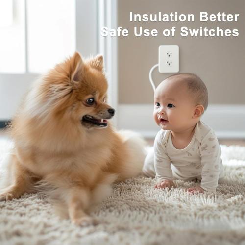 Outlet Insulators Draft Sealers - 4 Sizes EVA Foam Socket Insulation Gaskets | Universal Electric Switch Wall Plate Covers for Energy Saving, Draft Blocking (White, Quadruple 5 Pack)