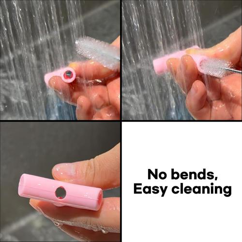 Anti Wrinkle Straw Pink Silicone Cover tips and heart Toppers for Stanley 40 oz & 30 oz Tumblers - Metal Straws Reusable Wrinkle Free Extra Long 2-Pack with Cleaning Brush