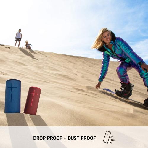 Ultimate Ears Boom 3 Wireless Bluetooth Speaker, Bold Sound   Deep Bass, Bluetooth, Magic Button, Waterproof, 15 Hours Battery, Range of 150 ft, Sunset Red