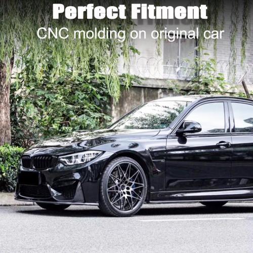 Front Bumper Lip Splitter Spoiler for BMW M3 F80 & M4 F82 F83 2015-2020 Carbon Fiber Pattern Lightweight Polyurethane Body Kit Enhances Aerodynamics & Performance