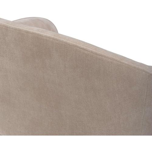 Accent Dining Chair with Castors - Squared Arm - Upholstry