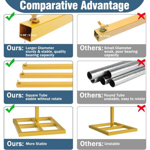 Wokceer 10x10FT Backdrop Stand Heavy Duty Pipe and Drape Kit Adjustable