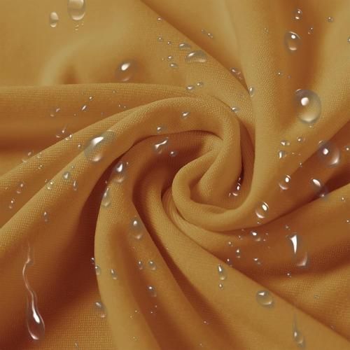 SUPERO Waterproof Spandex Chair Cover  6PCS, Stretch Dining Chair Covers, Polyester Outdoor Chair Covers, Protector Stretch Chair Cover for Party Universal, Banquet, Wedding Event, Hotel(Gold)