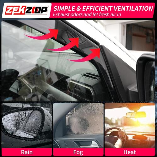 Black 4pc Visor Rain Guards Compatible with 2025 Toyota 4Runner Front and Rear in-Channel Window Visors Wind Deflectors Weather Shield for 4Runner 4PCS Accessories