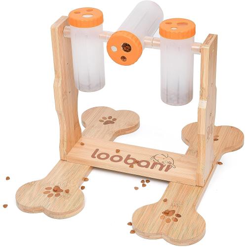 LOOBANI Dog Puzzle Toys Wooden - Interactive Toys for Boredom, IQ Training and Mental Brain Stimulation, Treat Dispensing and Entertainment/Food Slow Feeder for Small to Large Dogs